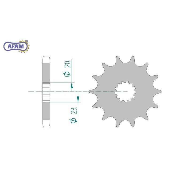 AFAM Zębatka przednia do łańcucha 530 kod 22403-15