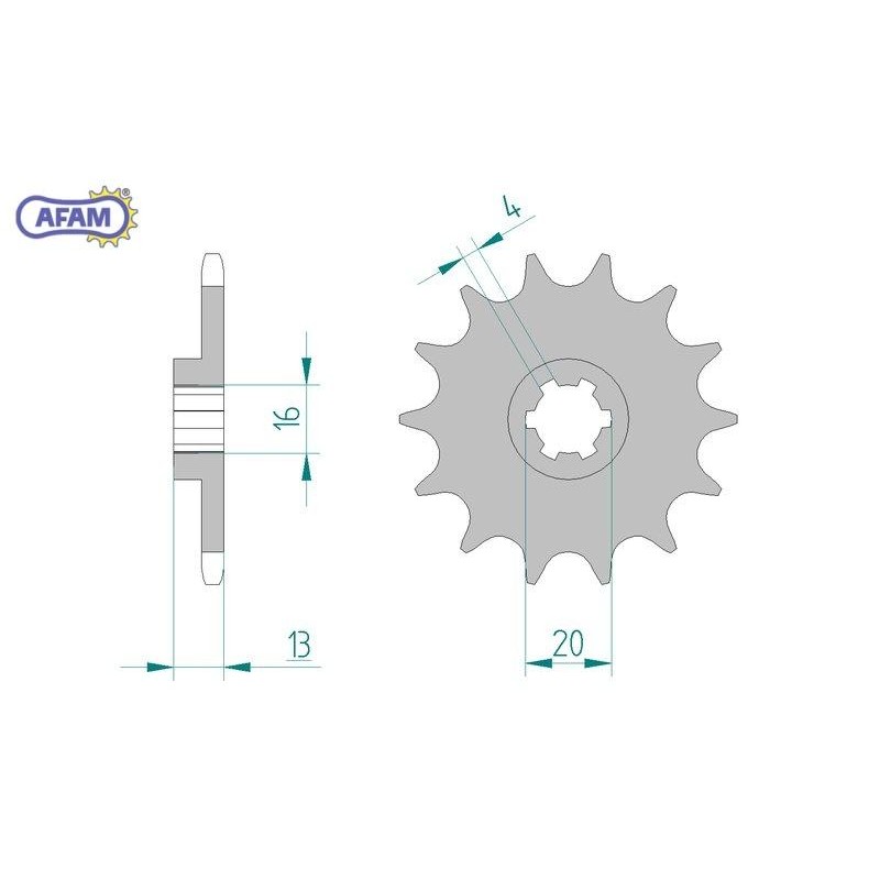 AFAM Zębatka przednia do łańcucha 520 kod 94214-13