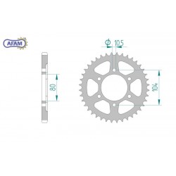 AFAM Zębatka tylna stalowa...