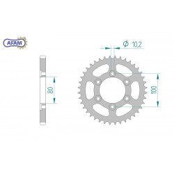 AFAM Zębatka tylna stalowa...