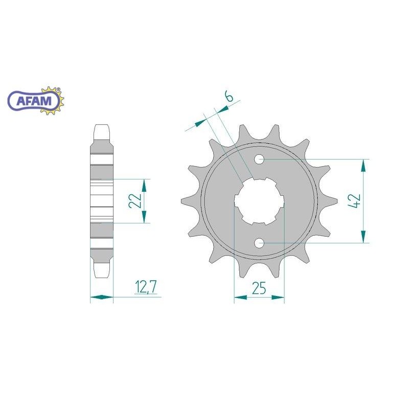 AFAM Zębatka przednia do łańcucha 530 kod 20502-17