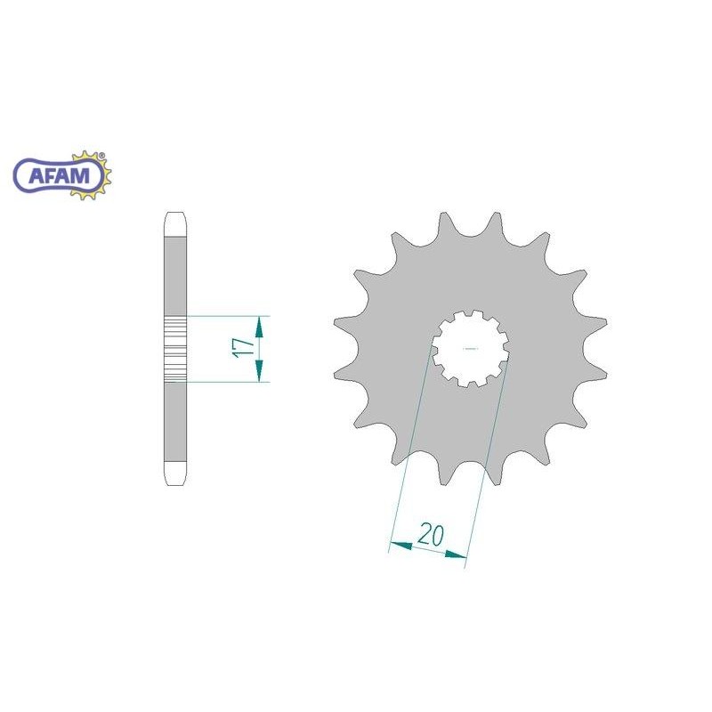AFAM Zębatka przednia do łańcucha 428 kod 94118-14