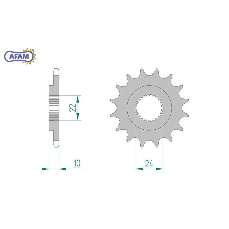 AFAM Zębatka przednia do łańcucha 520 kod 61301-16