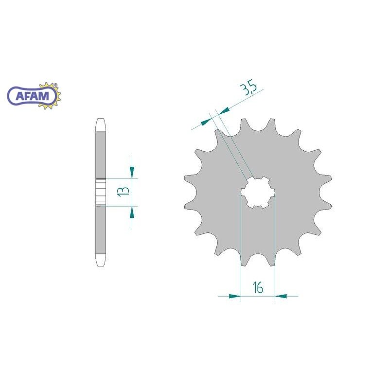 AFAM Zębatka przednia do łańcucha 420 kod 27100-11