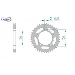 AFAM Zębatka tylna stalowa...