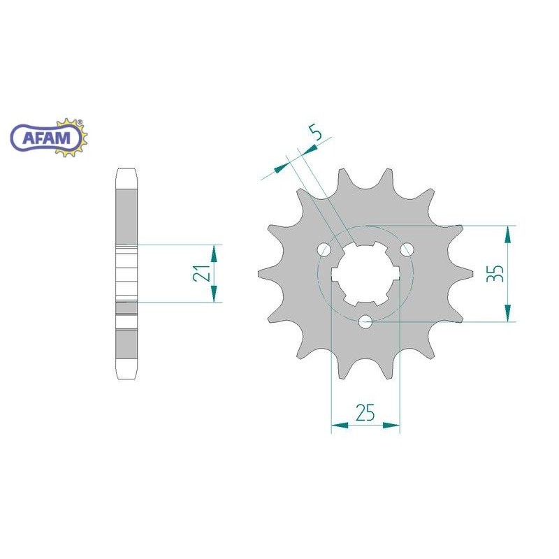 AFAM Zębatka przednia do łańcucha 530 kod 22502-16