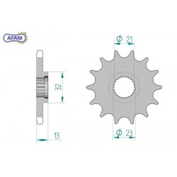 AFAM Zębatka przednia do...
