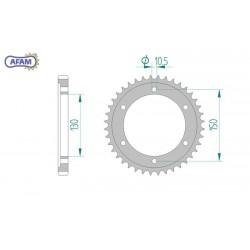 AFAM Zębatka tylna stalowa...