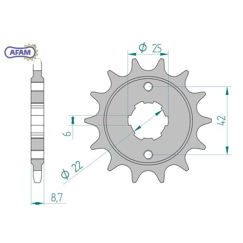 AFAM Zębatka przednia do łańcucha 520 kod 20401-16