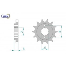 AFAM Zębatka przednia do...