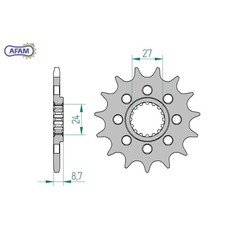 AFAM Zębatka przednia do łańcucha 520 kod 22902-17