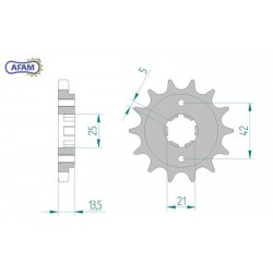AFAM Zębatka przednia do...