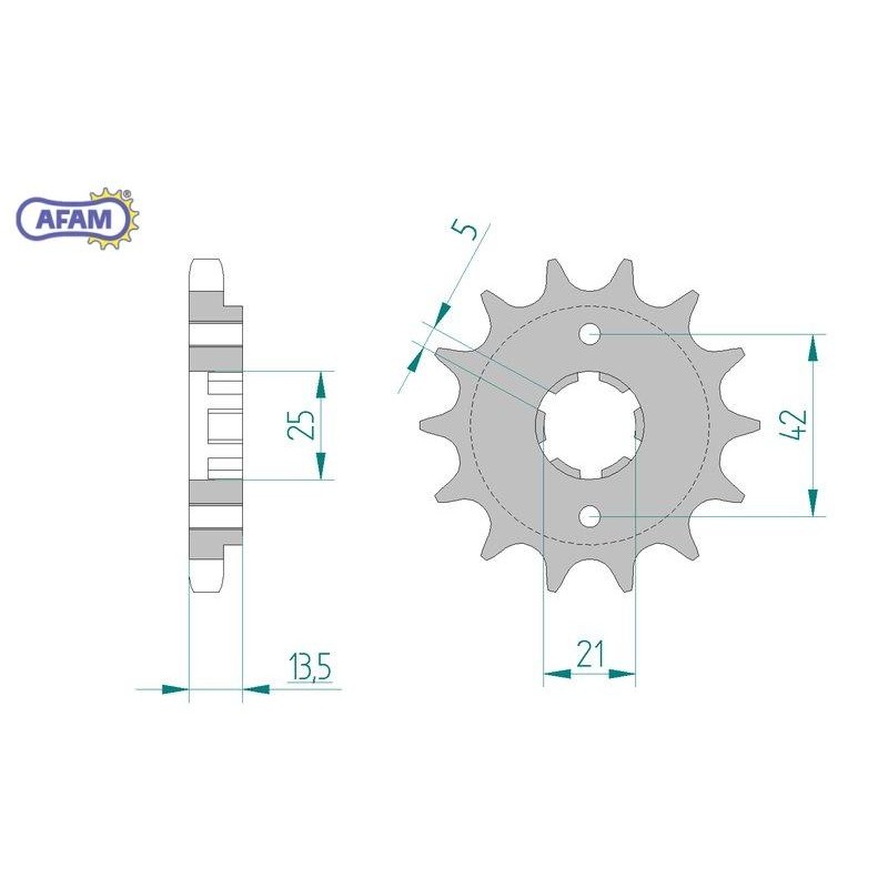 AFAM Zębatka przednia do łańcucha 530 kod 46600-15