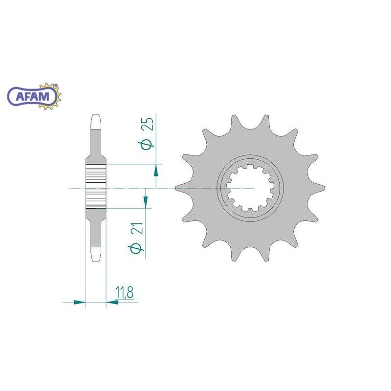 AFAM Zębatka przednia do łańcucha 520 kod 64302-13