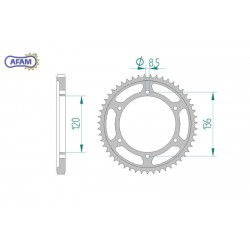 AFAM Zębatka tylna stalowa...
