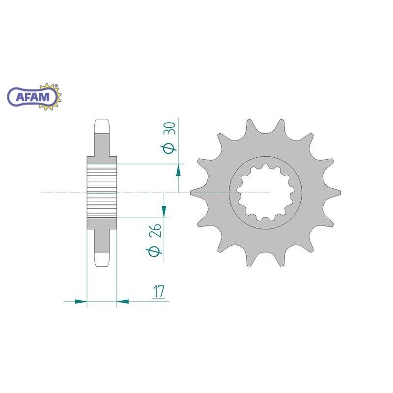 AFAM Zębatka przednia do łańcucha 530 kod 20603-16