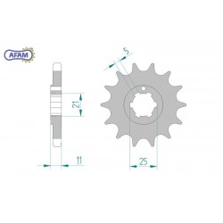 AFAM Zębatka przednia do...
