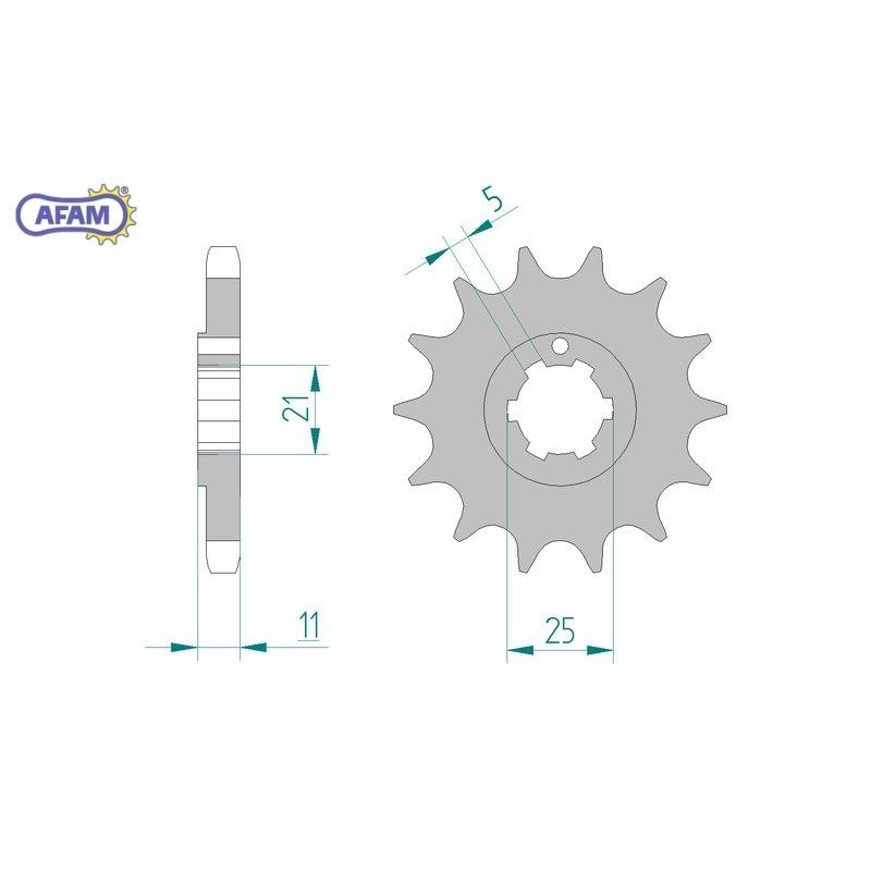 AFAM Zębatka przednia do łańcucha 530 kod 24400-15