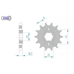 AFAM Zębatka przednia do...