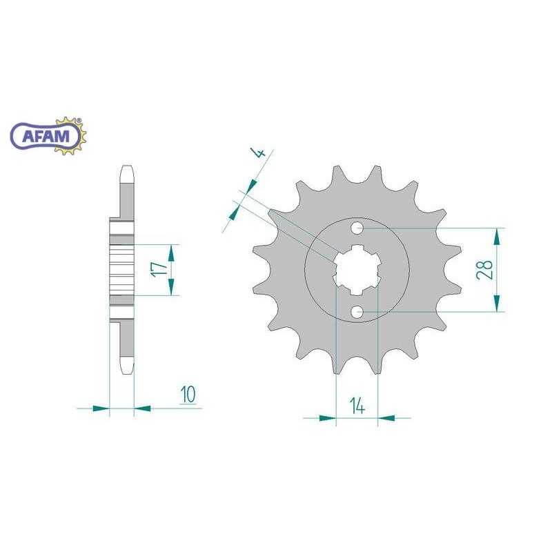 AFAM Zębatka przednia do łańcucha 420 kod 49100-14