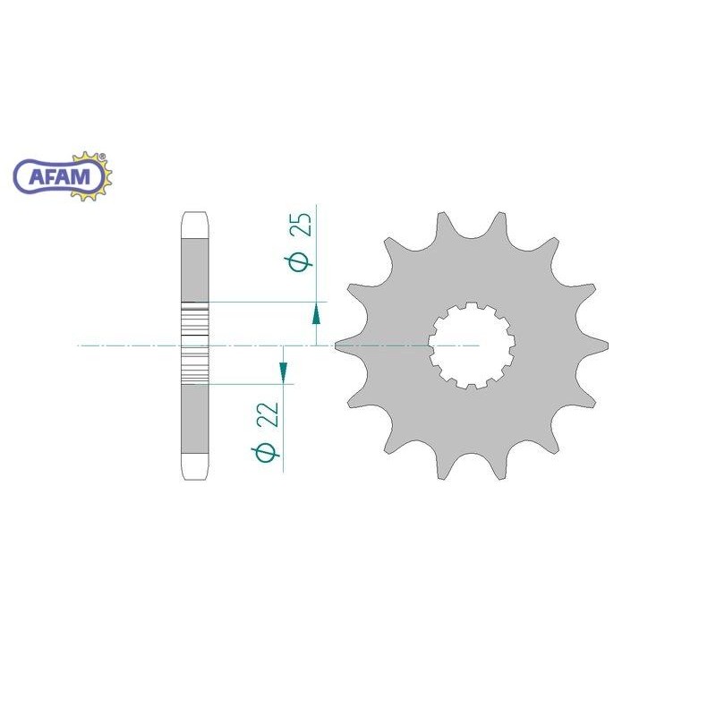 AFAM Zębatka przednia do łańcucha 532 kod 22800-16