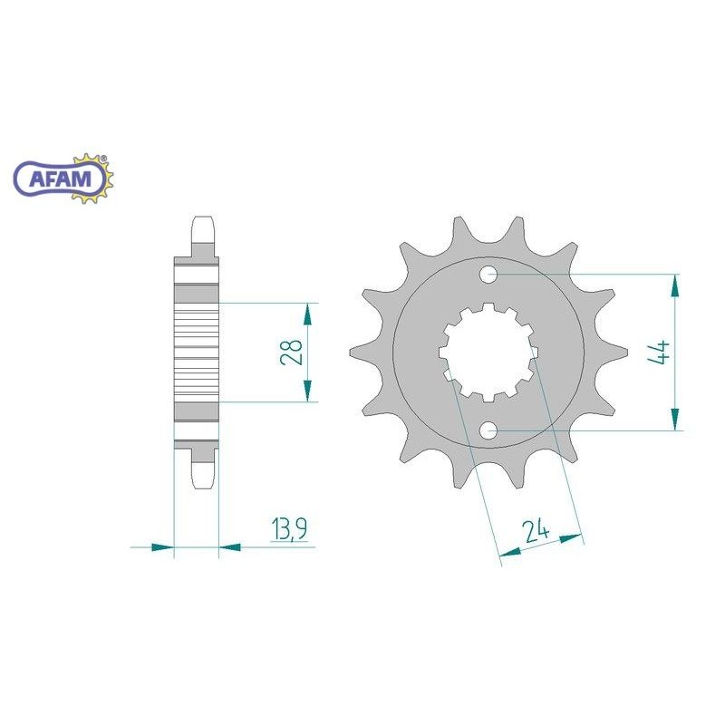 AFAM Zębatka przednia do łańcucha 525 kod 20606-15