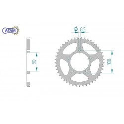 AFAM Zębatka tylna stalowa...