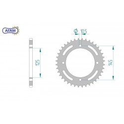 AFAM Zębatka tylna stalowa...
