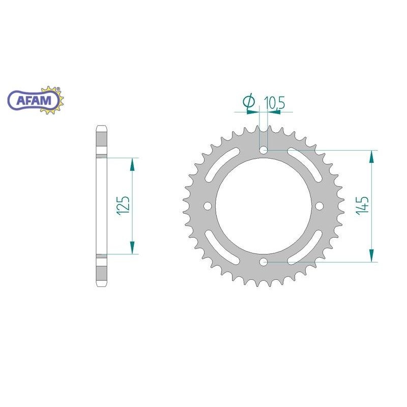 AFAM Zębatka tylna stalowa do łańcucha 520 kod 12505-49