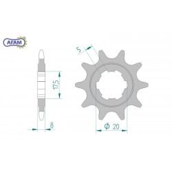 AFAM Zębatka przednia do...