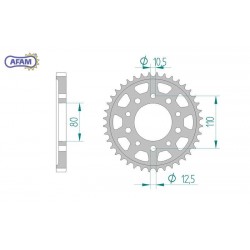 AFAM Zębatka tylna stalowa...