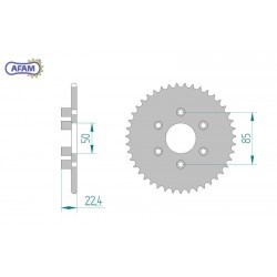 AFAM Zębatka tylna stalowa...