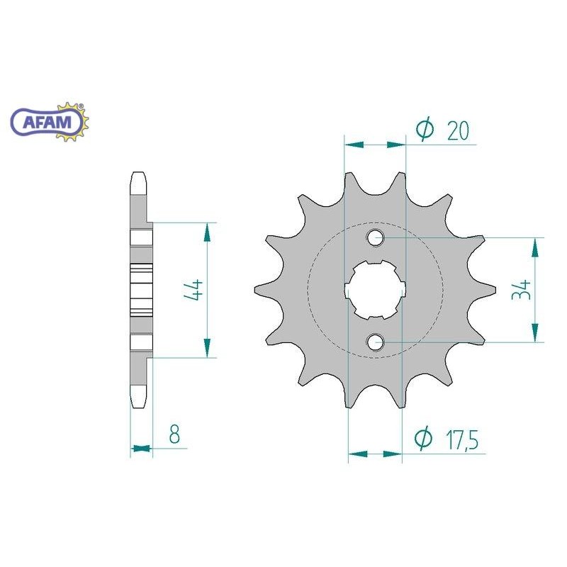 AFAM Zębatka przednia do łańcucha 520 kod 76200-15