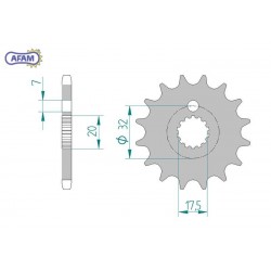 AFAM Zębatka przednia do...