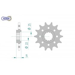 AFAM Zębatka przednia do...