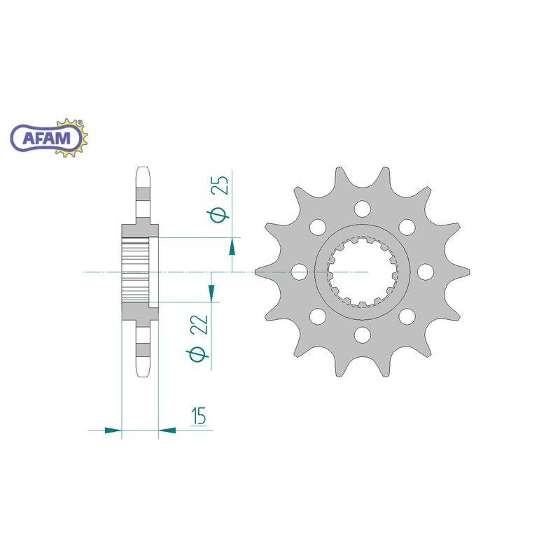 AFAM Zębatka przednia do łańcucha 520 kod 24507-14