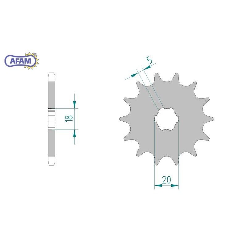 AFAM Zębatka przednia do łańcucha 520 kod 94305-12