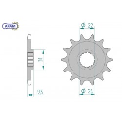 AFAM Zębatka przednia do...