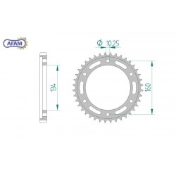 AFAM Zębatka tylna stalowa...