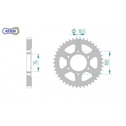 AFAM Zębatka tylna stalowa...