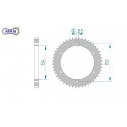 AFAM Zębatka tylna stalowa...