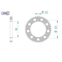 AFAM Zębatka tylna stalowa...