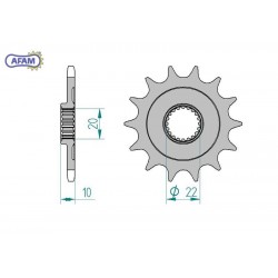AFAM Zębatka przednia do...