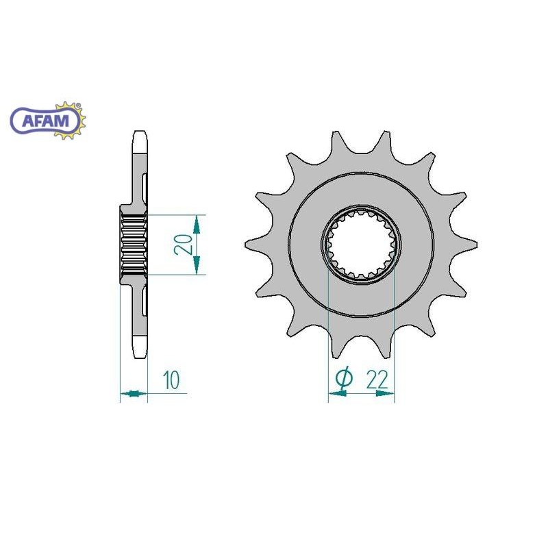 AFAM Zębatka przednia do łańcucha 520 kod 43302-13