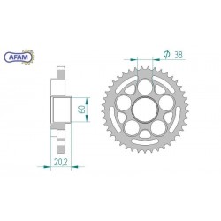 AFAM Zębatka tylna stalowa...
