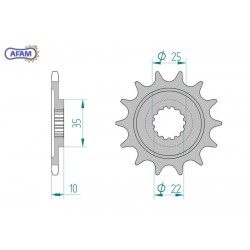 AFAM Zębatka przednia do...