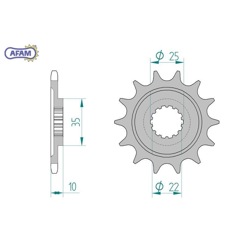 AFAM Zębatka przednia do łańcucha 520 kod 94604-15