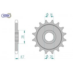 AFAM Zębatka przednia do...