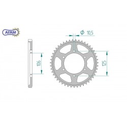 AFAM Zębatka tylna stalowa...