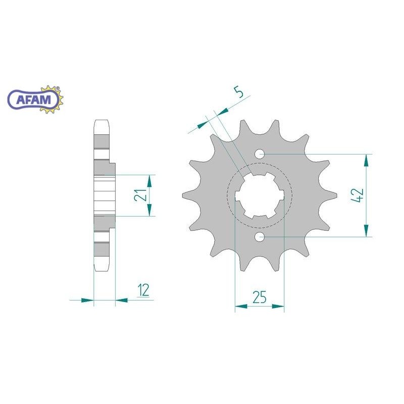 AFAM Zębatka przednia do łańcucha 530 kod 21501-16